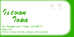 istvan topa business card